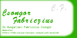 csongor fabriczius business card